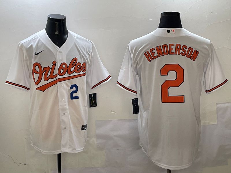 Men Baltimore Orioles #2 Henderson White Game 2025 Nike MLB Jersey style 3->baltimore orioles->MLB Jersey